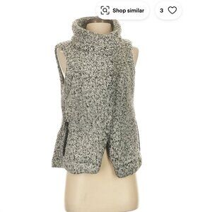 Dylan Women's Sherpa Vest, Grey/White, size S